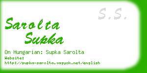 sarolta supka business card